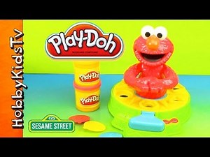 PLAY-DOH Elmo Shape Spin Toy Review + Learning HobbyKidsTV