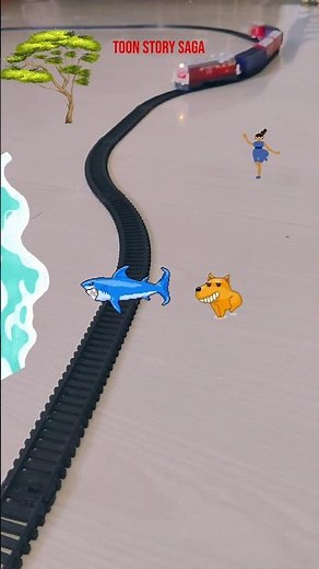 Shark near beach | 🦈 🐕🐶 | Shark Dog Story | Dog and Shark Story | Train Video | Dog Shark Cartoon
