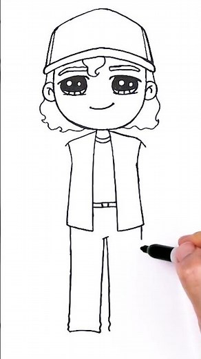 Draw So Cute Dusty-Bun! Stranger Things #shorts