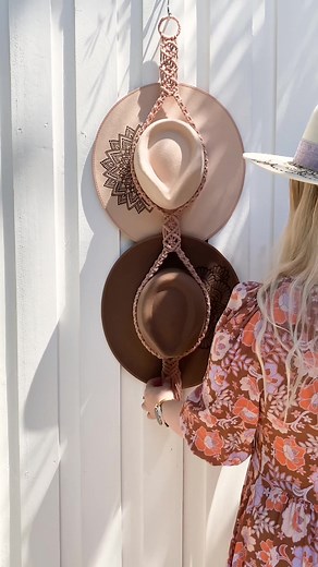 Handmade Macrame Hat Hanger for Hat Organization