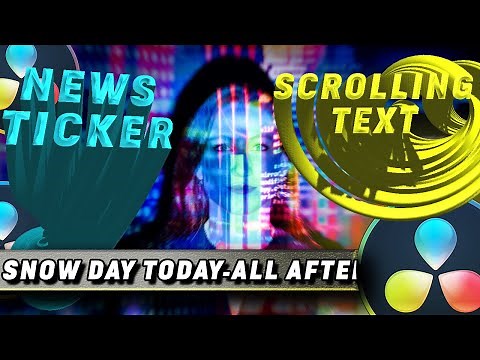 Make a Professional News Ticker/Scrolling Text in Davinci Resolve