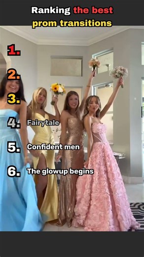 Ranking the best prom transition #prom #transition