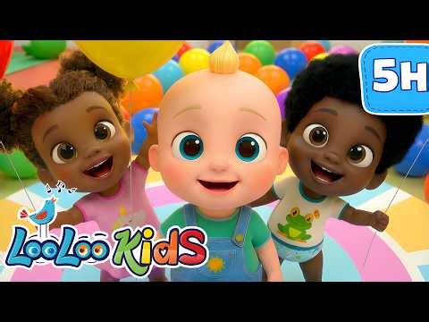 A Ram Sam Sam 🎈 - 5-HOUR Special Preschool Compilation | LooLoo Kids | Nursery Rhymes