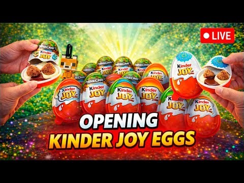 LIVE 🔴 | ASMR | Opening 100 Surprise Eggs | Kinder Joy | Mystery Toy | ToyJoyShorts