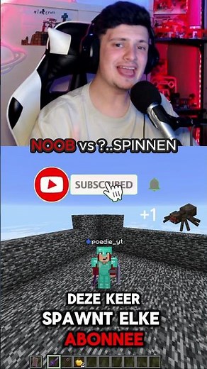 Dit wordt ONMOGELIJK met zoveel SPINNEN #minecraft #challenge