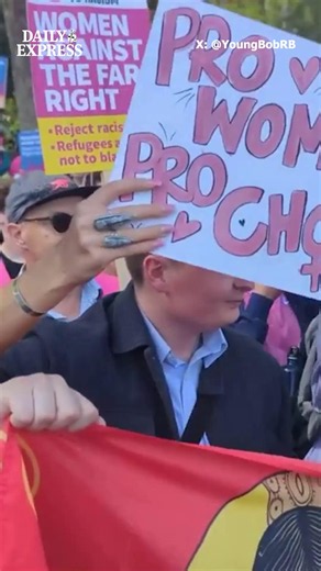Pro life campaigners clashed with pro choice protestors as thousands descended upon London for demonstration 🔴 #news #politics #ukpolitics #Campaign