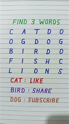 FIND 3 WORDS😱 #shorts #art #funny