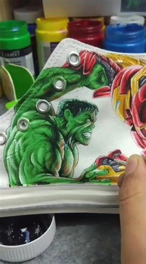 Iron Man & Hulk Custom Shoes – Hand-Painted Step-by-Step Tutorial