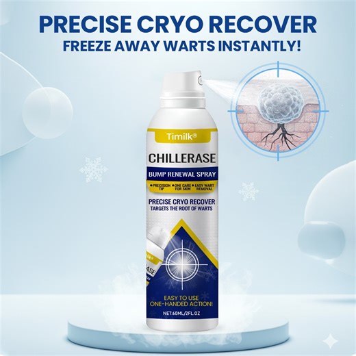 Tired of bumps ruining your confidence? Timilk® WartErase Cryo Freeze Spray uses clinical-grade cryotherapy (-55°C) to freeze off skin tags, warts, and moles at the root — safely, gently, and without damaging healthy skin. ✨ 97% success rate — visible improvement in 7–14 days 💎 Dermatologist-tested, non-invasive & chemical-free 🌿 No acids, no scars, no burning, no embarrassment ❄️ Targets abnormal cells instantly while cooling and protecting your skin 👉 Freeze it. Heal it. Reveal it. Start yo