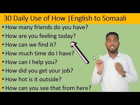 30 Daily Use Of HOW | English to Somaali | Speaking Si Fudud Ku Baro !!