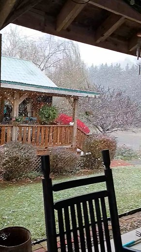 First snow of the year!! ❄️❄️❄️❄️❄️❄️❄️ Stay safe and stay warm! | Jessie Lea RV Park & Campground