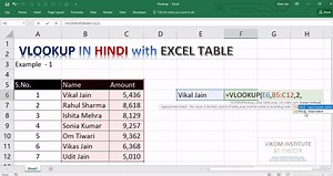 VLOOKUP IN HINDI :) :) | Excel By Vikal