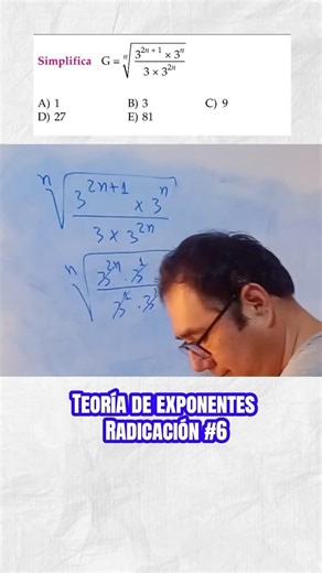 Teoría de exponentes: Radicación #matematicas #algebraicamente #universidad #exponenciales