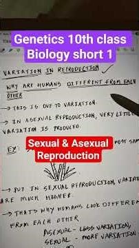 Genetics Chapter - Xth 10th class biology - Sexual and Asexual reproduction