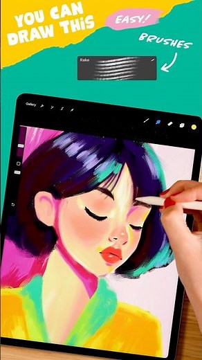 Expressive Portrait Painting in Procreate #artwithflo #procreatetutorial