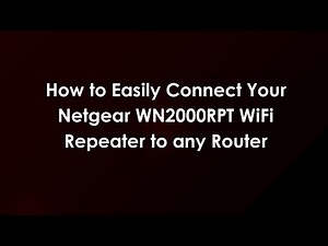 How to Easily Connect Your Netgear WN2000RPT WiFi Repeater to any Router