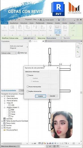 ¿CÓMO ACOTAR AUTOMÁTICAMENTE EN REVIT? #arquitectura #revit #tutorial #tips #cursos #hacks