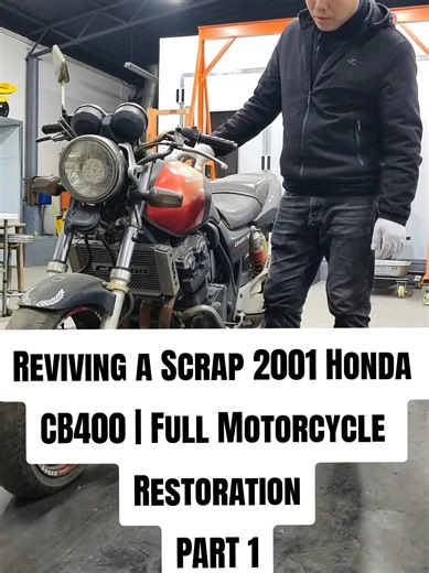 Reviving a Scrap 2001 Honda CB400 | Motorcycle Restoration Part 1
