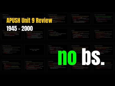 APUSH Unit 9 Review (no bs)