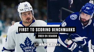 Matthews, Kucherov first to scoring benchmarks