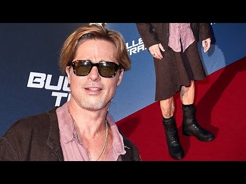 Brad Pitt Rocks a SKIRT!