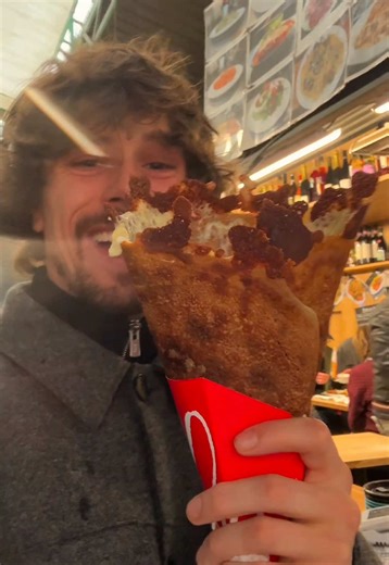 📍Marché des Enfants Rouges la crêpe nel mercato più antico di Parigi. salvala per il tuo prossimo viaggio ✨#parigi #parisfood #crepes