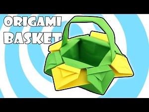 DIY: Paper Origami Easter Basket with Handles Tutorial