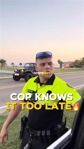Cop realize mistake too late🔥