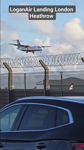 LoganAir ATR72-600 from Isle Of Man landing at London Heathrow 3/12/25