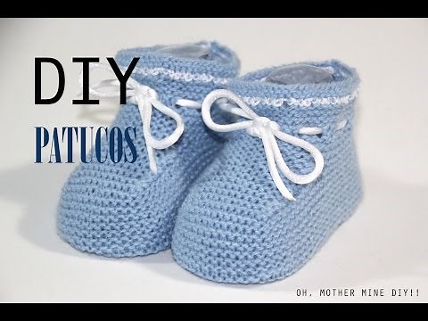 DIY Cómo hacer patucos de punto de bebé (patrones gratis)