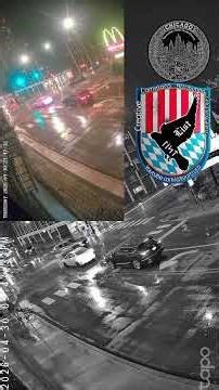 Rainy Chicago evening, 2 cameras - 1 color, 1 night vision infrared, Thursday April 30th, 2026ad