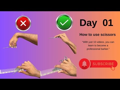 How to Use Scissors Properly | Barber Basic Skills in 3 Minutes