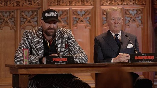 Fury enters to Barbie Girl and Usyk dresses as Hitman in rematch launch