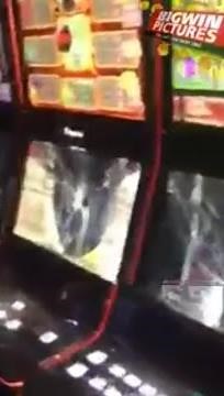 Angry Gambler Smashed Slot Machines With Crowbar!
