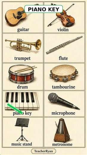 Learn These Musical Instrument Words ❌ You Didn't Know #englishspeaking