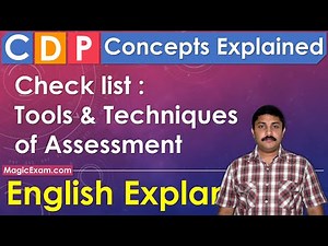 Check list - Tools & Techniques of Assessment CDP Concepts English Explanation