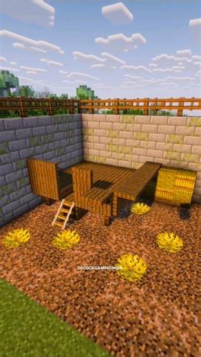 Minecraft Easy Chicken Coop Tutorial 🐤 | #minecraft #shorts