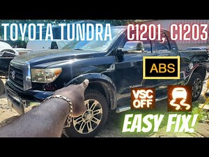 Toyota Tundra Flashing VSC OFF light flashing, ABS light on C1201 C1203 Fix! YAW rate sensor