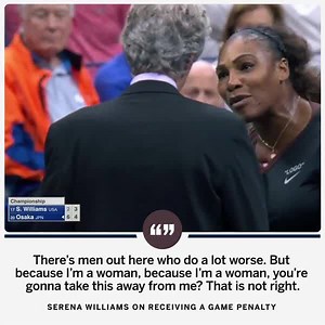 771K views · 7.5K reactions | After being penalized for arguing with the umpire, Serena made her point on why she feels she received that game penalty. | SportsCenter | Facebook