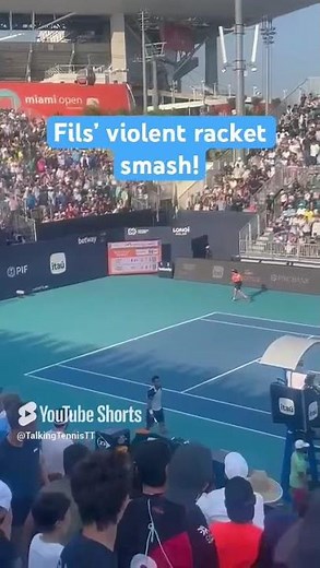 From racket smash to Masters 1000 champ! This incident from Fils - Tiafoe pt.1 took headlines