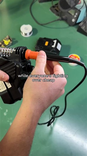 Safest tool for anyone soldering ✅ Works with Milwuakee & DeWalt Batteries ✅ Designed in US  ✅ Works anywhere Get Grizly now https://wire-power.com/products/grizly-soldering-station | Wire Power | Facebook
