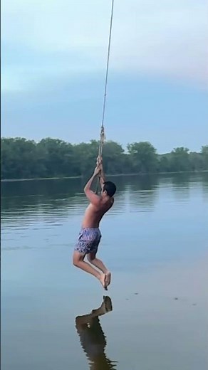 Backflip In SloMo Off Rope Swing