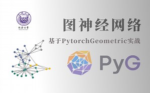 看一遍就会使用PyTorch库构建一个【图神经网络】详解基于PyTorch Geometric通俗易懂有课件！