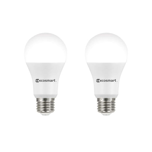 Reviews for EcoSmart 100-Watt Equivalent A19 Dimmable LED Light Bulb Bright White (2-Pack) | Pg 2 - The Home Depot