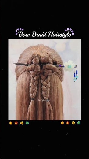 Bow Braid Hairstyle 💝 Tutorial 🌹 Fairy Hair Lab 🍁