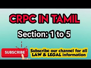 CRPC in Tamil Part 1