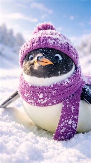 Пингвин, отбившись от группы, решил отправиться в сторону Мурманска...