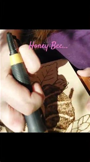 Honey 🐝 #pyrography #art #kindnessiscool #drawing