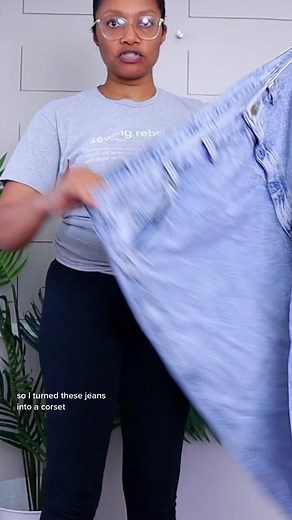 DIY Corset Jeans Tutorial: Transform Your Old Jeans into a Stylish Corset!
