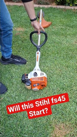 Will it start on the first pull? Stihl fs45 string trimmer. #michaelstoolbench #fs45 #stringtrimmer